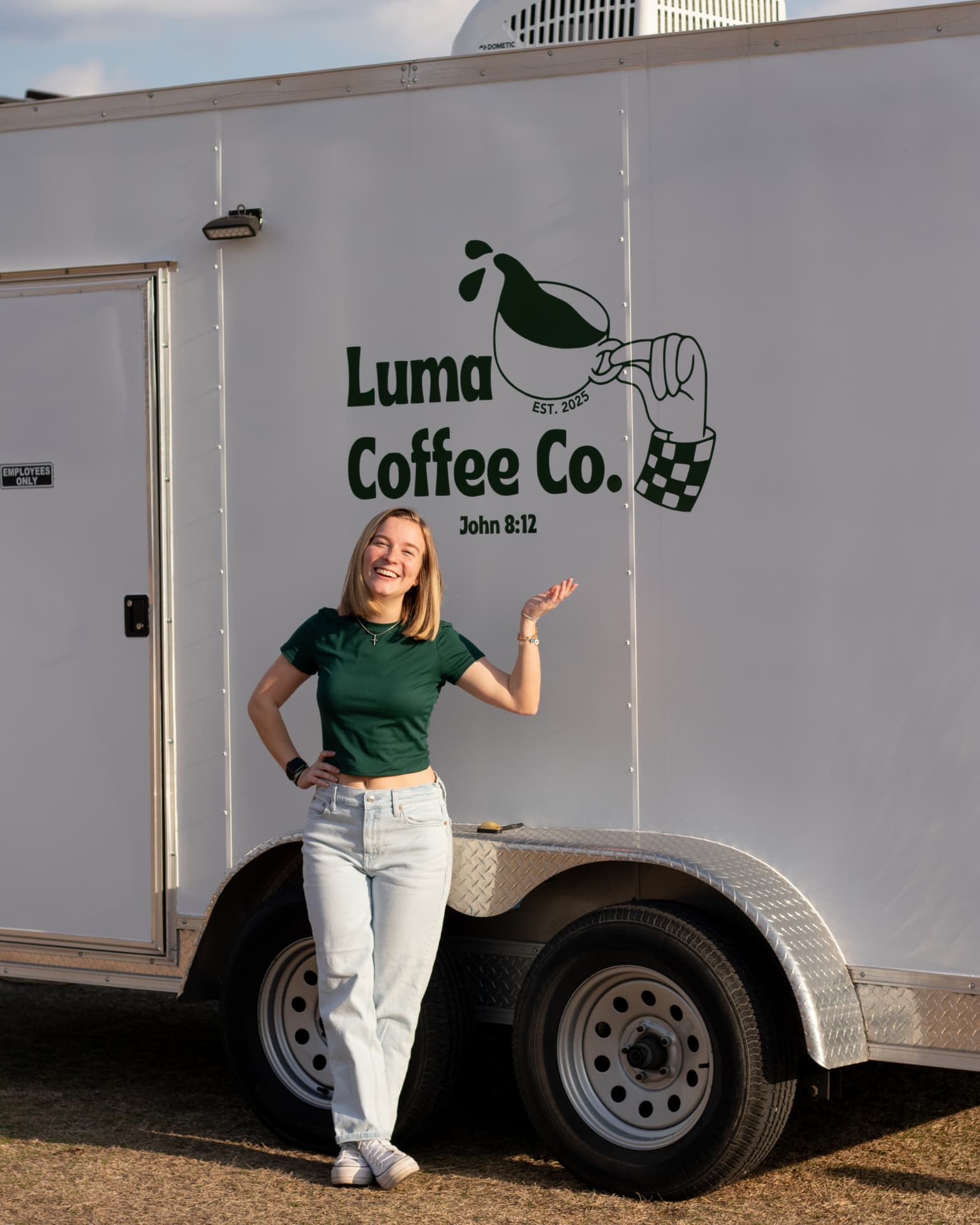 The Luma Coffee Co. cart ready for an event